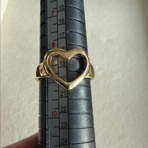 Pretty Bird Gold Open Heart Ring-NEW